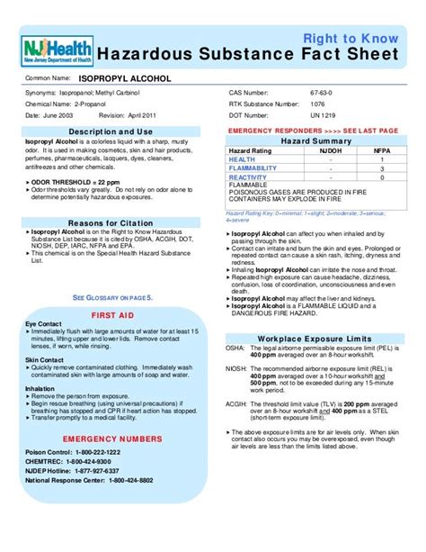 hazard synonym|hazardous substance fact sheet.